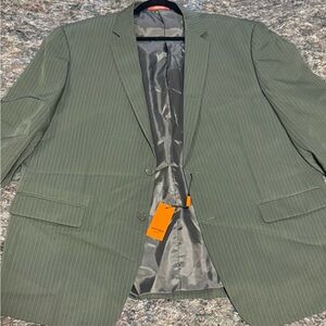 Men's Green Pinstripe Blazer